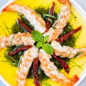 Butter Poached Prawns